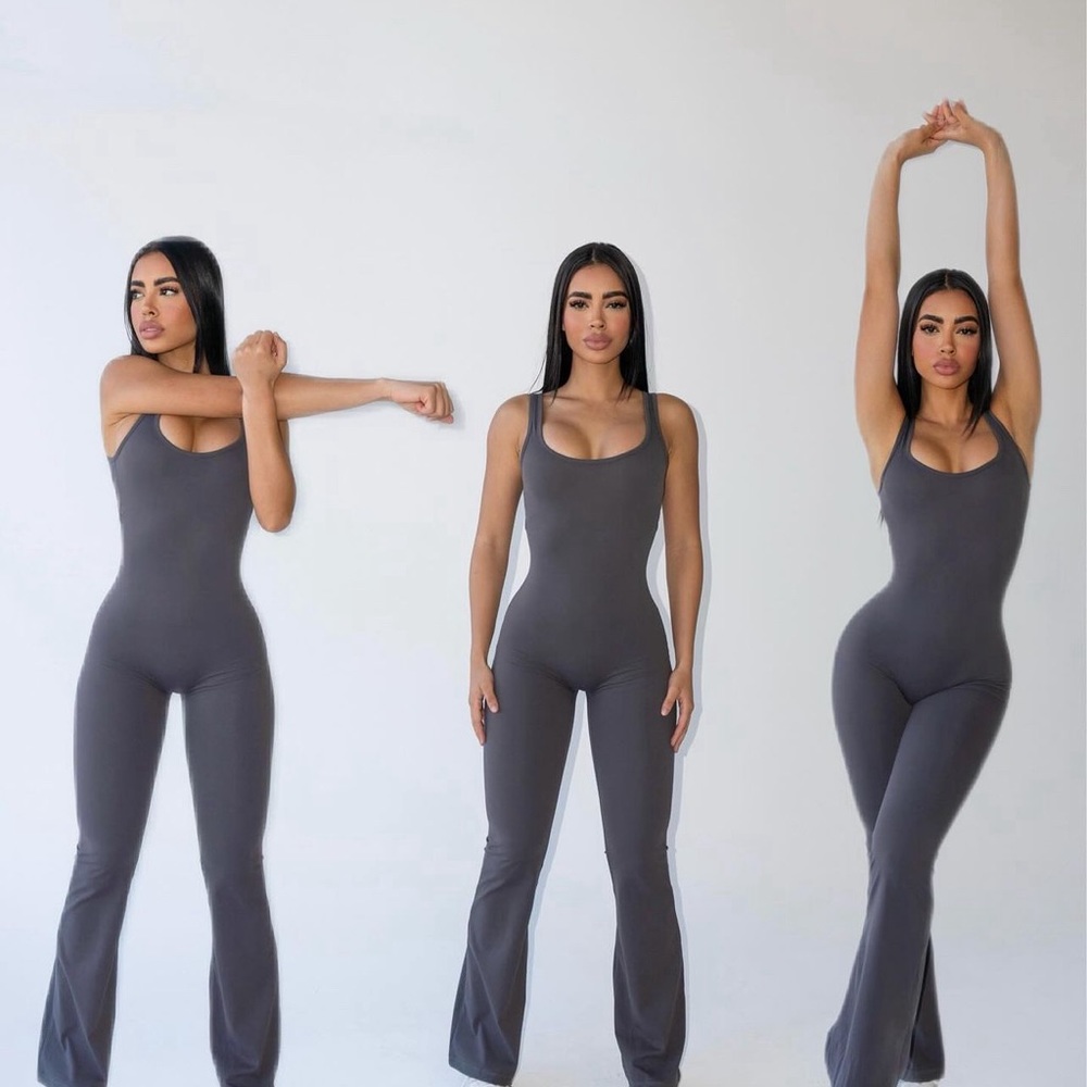 Grey body jumpsuit